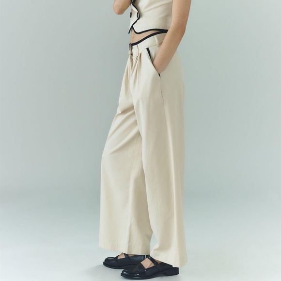 NWT Sovere Express Wide-Leg Pleated Pants Large - Picture 2 of 5